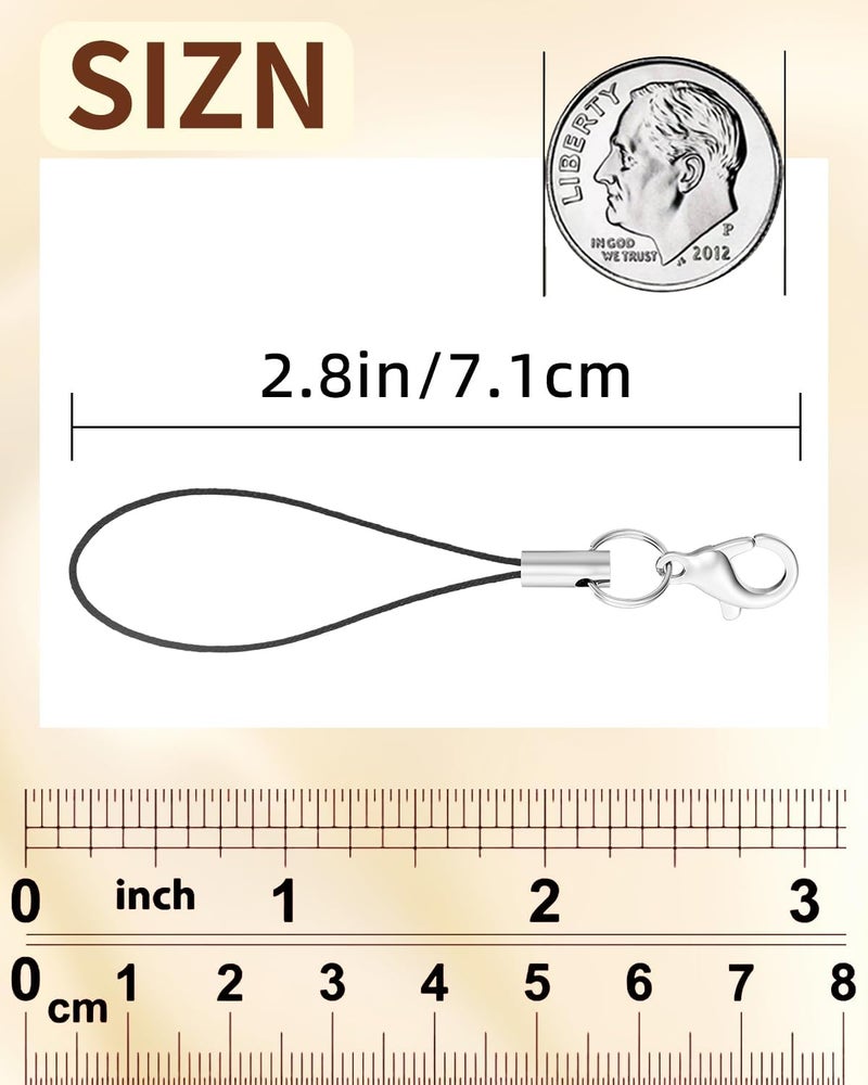 MKCYD 100Pcs Phone Charms Strap with Lobster Clasp Lanyard Straps,Lariat Lanyard Charms Pendant Clasp for Cell Phone USB Keychains DIY Jewelry Accessories - Image 4